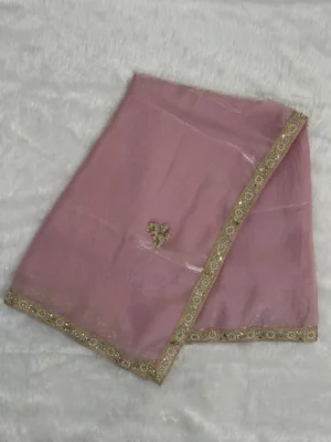 Pinky Light Soft Organza Saree