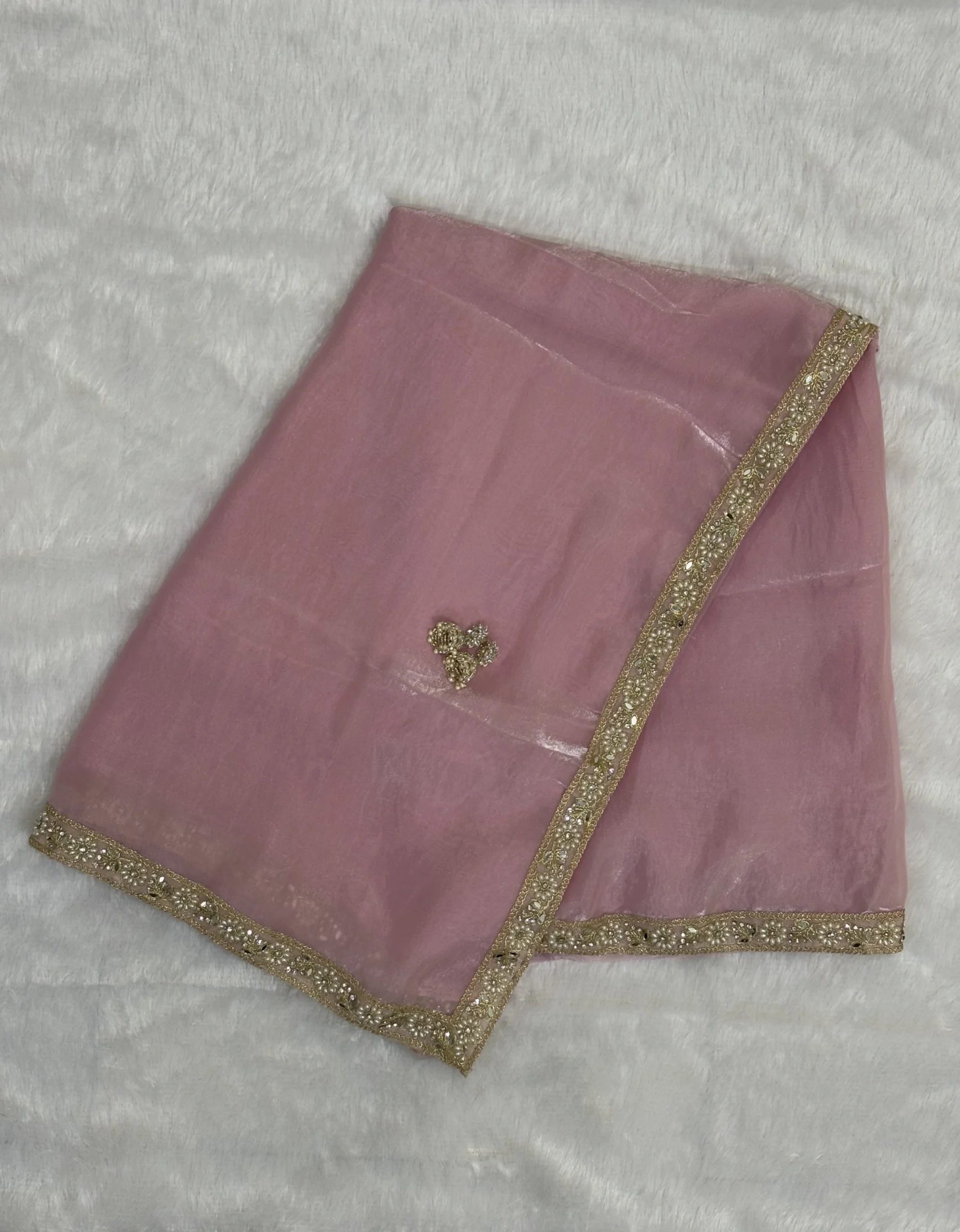 Pinky Light Soft Organza Saree