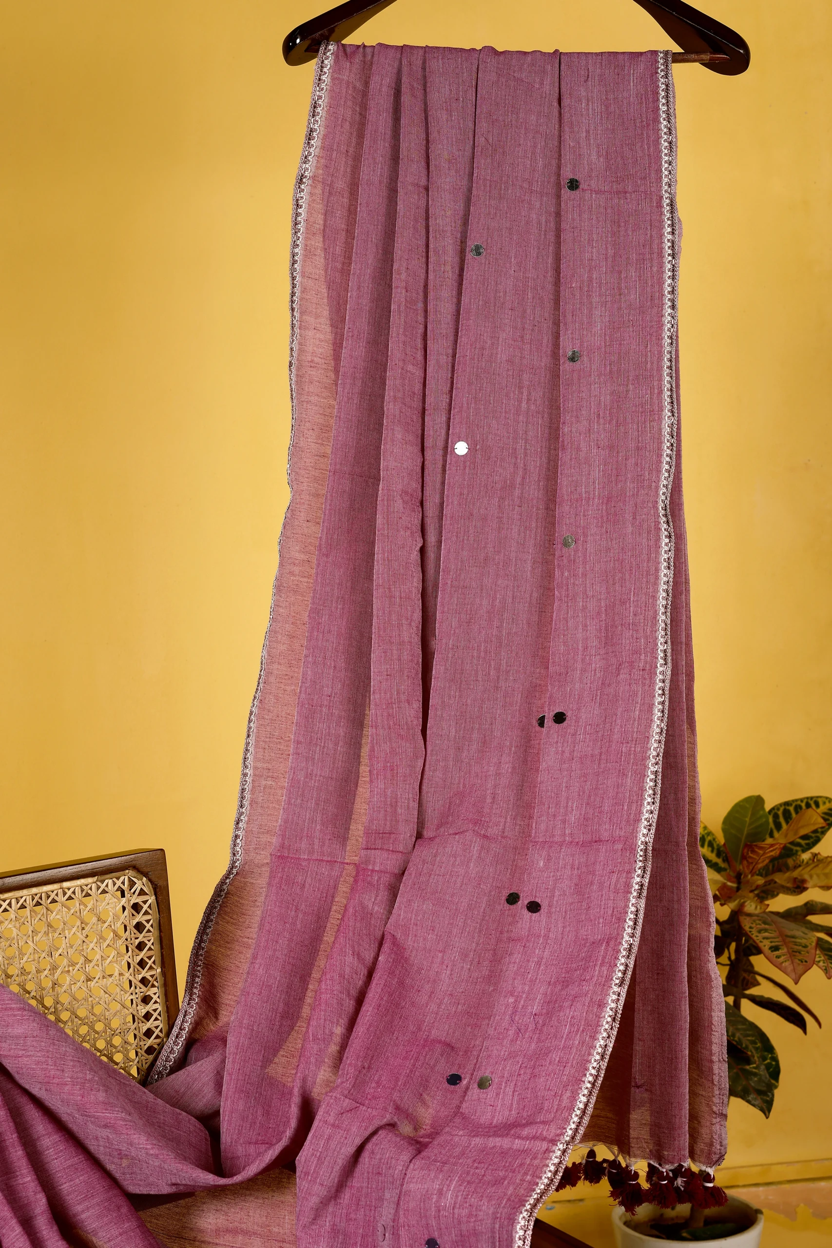 Pink Sorbet Cotton Light Zari Border Saree for Casual Wear - Image 4