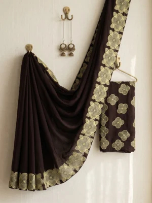 Burnt Maroon Georgette