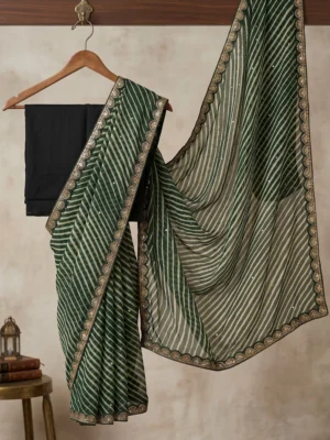 Pine Green Georgette