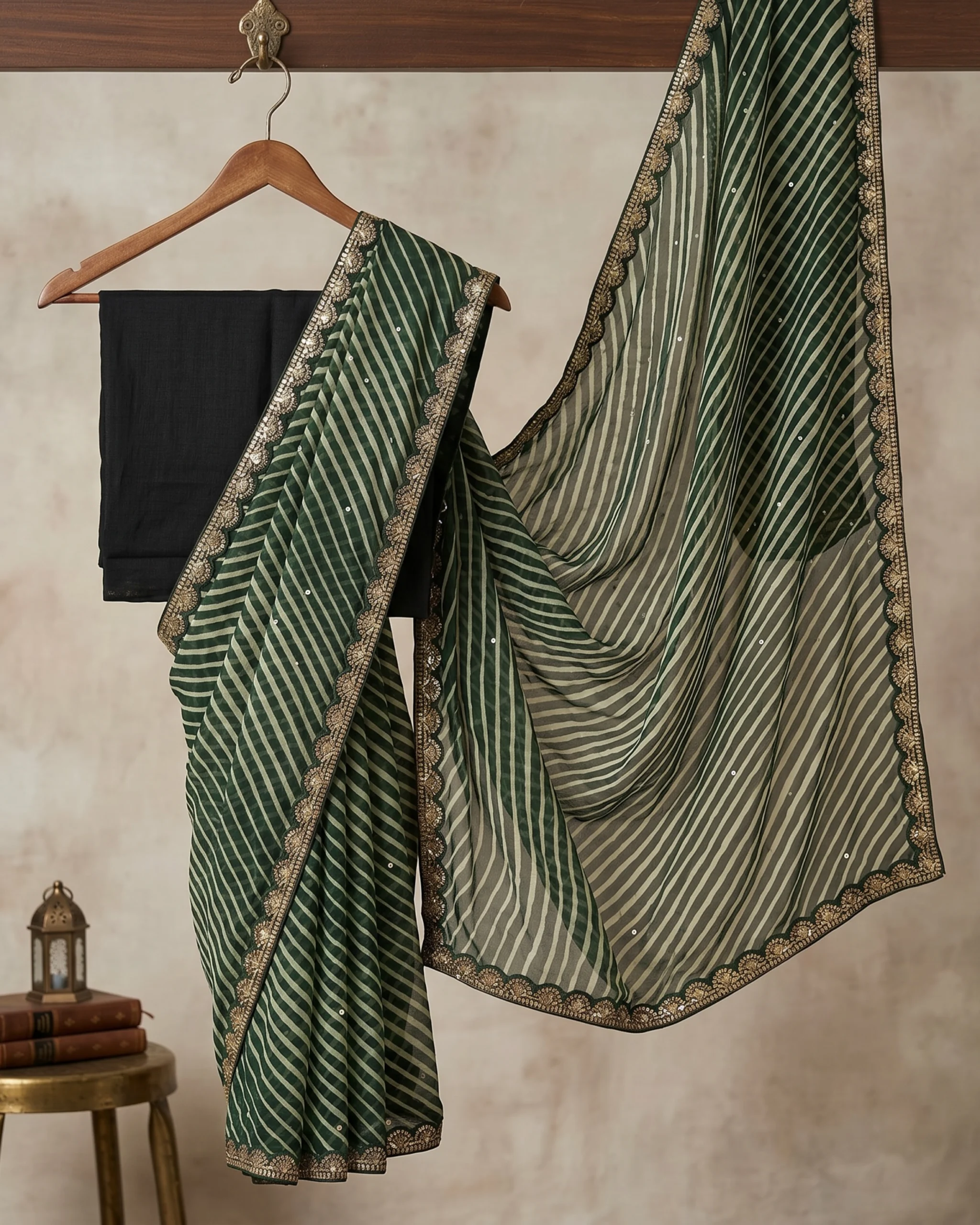 Pine Green Georgette