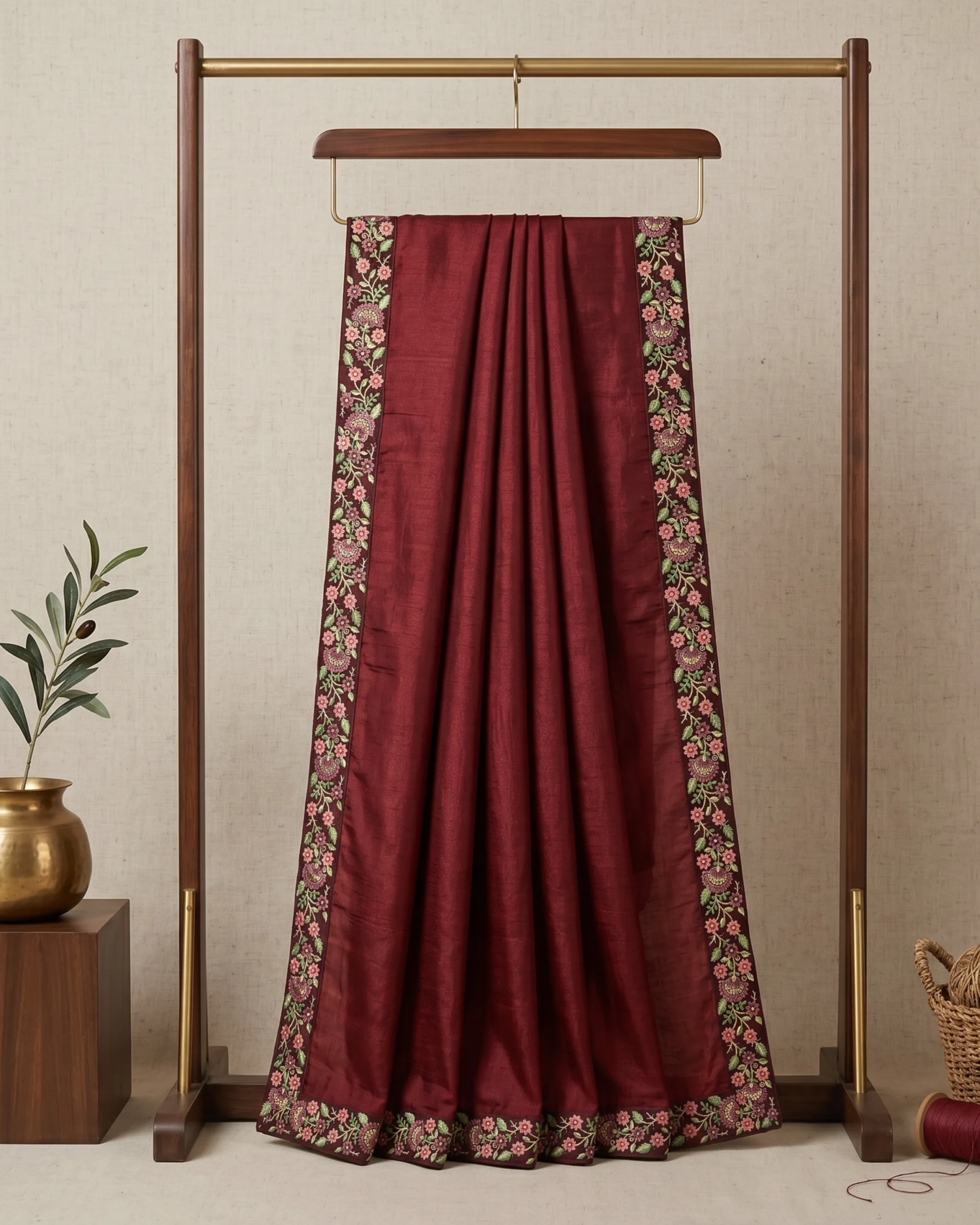 Brick Brown Satin