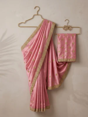Candlelight peach Georgette